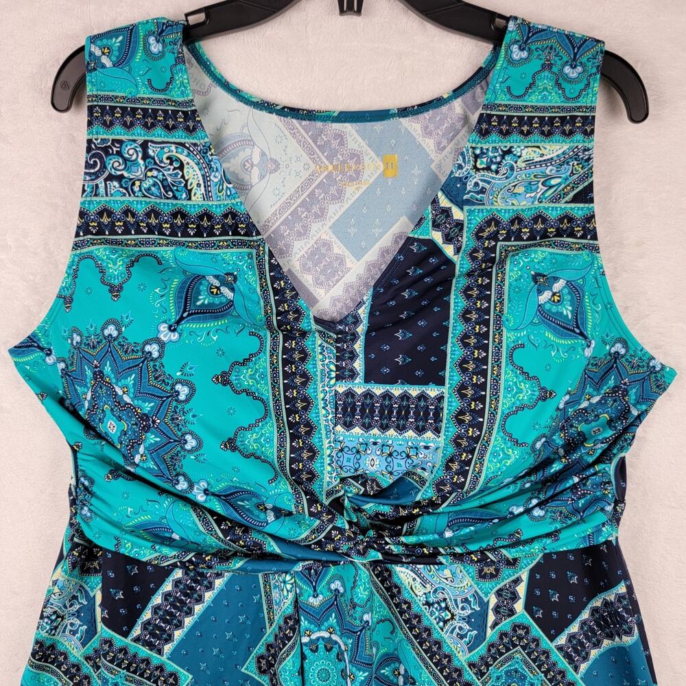 Tankini Top 22 Swimming Bathing Tank Only Swimsuit Blue Bohemian Beach Cruise - Picture 2 of 8